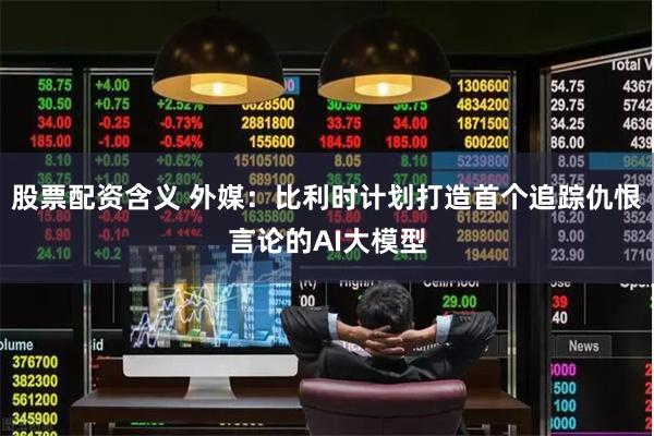 股票配资含义 外媒：比利时计划打造首个追踪仇恨言论的AI大模型